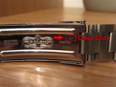 rolex clasp code.